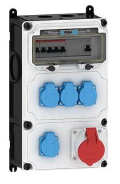E-TERM - Steckdosenkombi VARIABOX WM 0001-4 FI040 IP44 VARIABOX-L B230xH390xT207mm