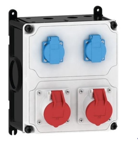 E-TERM - Steckdosenkombi VARIABOX WM 0002-2 FI000 IP44 VARIABOX-M B230xH260xT207mm