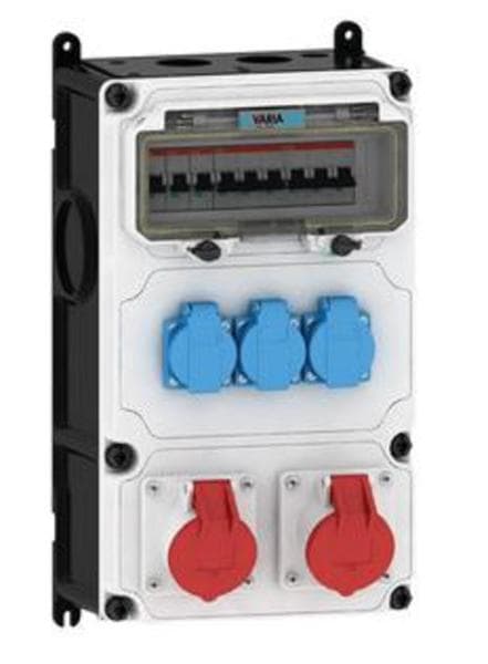 E-TERM - Steckdosenkombi VARIABOX WM 0002-3 FI000 IP44 VARIABOX-L B230xH390xT207mm