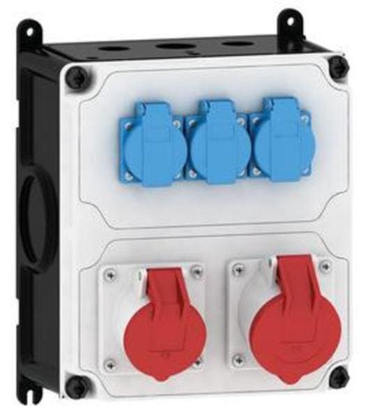 E-TERM - Steckdosenkombi VARIABOX WM 0002-3 FI000 IP44 VARIABOX-M B230xH260xT207mm
