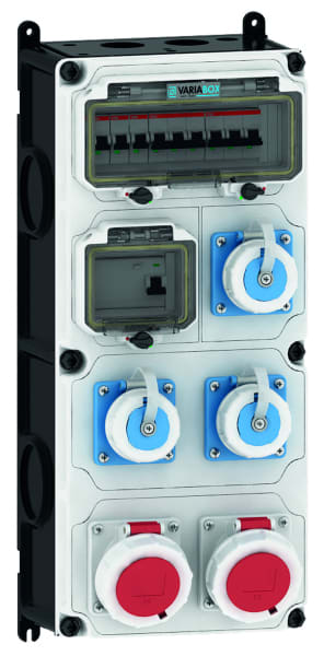 E-TERM - Steckdosenkombi VARIABOX WM 0002-3 FI040 IP67 VARIABOX-XL B230xH520xT205mm