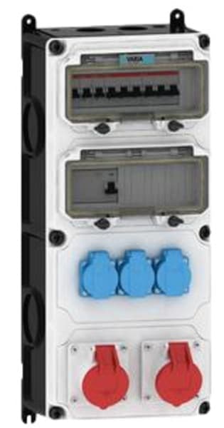 E-TERM - Steckdosenkombi VARIABOX WM 0002-3 FI063 IP54 VARIABOX-XL B230xH520xT207mm