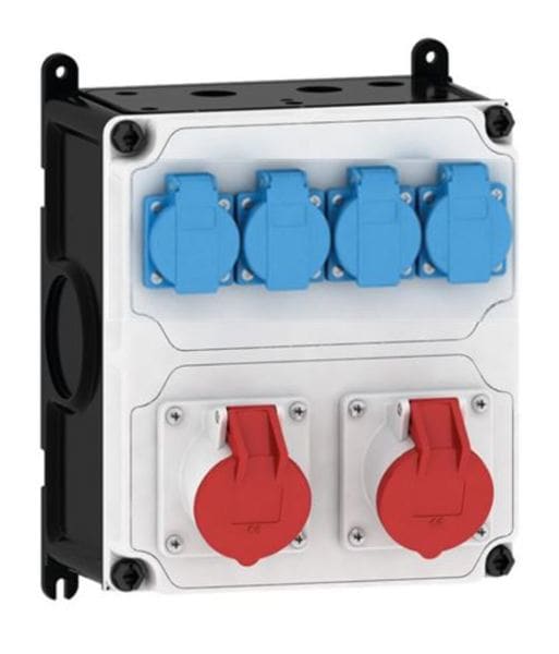 E-TERM - Steckdosenkombi VARIABOX WM 0002-4 FI000 IP44 VARIABOX-M B230xH260xT207mm