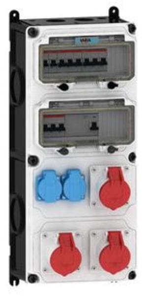 E-TERM - Steckdosenkombi VARIABOX WM 0003-2 FI063 IP44 VARIABOX-XL B230xH520xT207mm