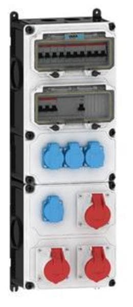 E-TERM - Steckdosenkombi VARIABOX WM 0003-4 FI063 IP44 VARIABOX-XXL B230xH650xT207mm