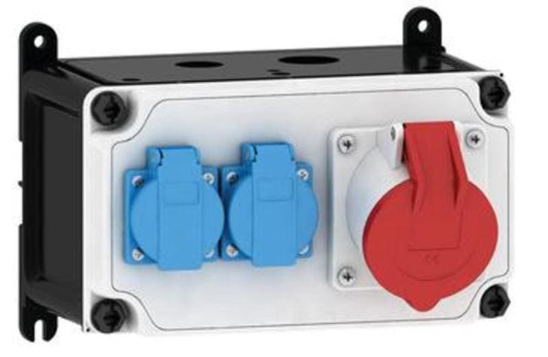E-TERM - Steckdosenkombi VARIABOX WM 0010-2 FI000 IP44 VARIABOX-S B230xH130xT213mm