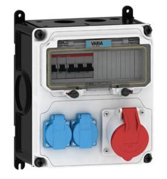 E-TERM - Steckdosenkombi VARIABOX WM 0010-2 FI000 IP44 VARIABOX-M B230xH260xT213mm