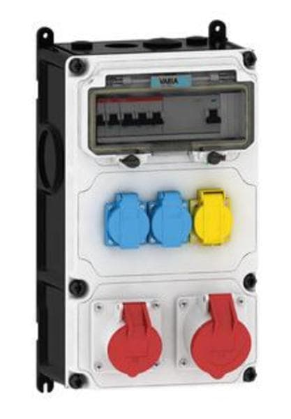 E-TERM - Steckdosenkombi VARIABOX WM 0011-2 FI040 IP44 RJ VARIABOX-L B230xH390xT213mm