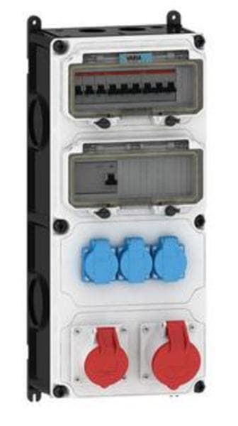 E-TERM - Steckdosenkombi VARIABOX WM 0011-3 FI040 IP54 VARIABOX-XL B230xH520xT213mm