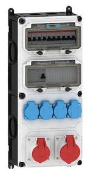 E-TERM - Steckdosenkombi VARIABOX WM 0011-4 FI040 IP44 VARIABOX-XL B230xH520xT213mm