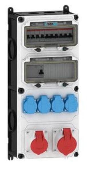 E-TERM - Steckdosenkombi VARIABOX WM 0011-4 FI063 IP44 VARIABOX-XL B230xH520xT213mm