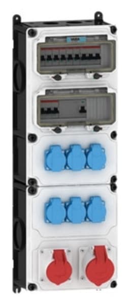 E-TERM - Steckdosenkombi VARIABOX WM 0011-6 FI063 IP44 VARIABOX-XXL B230xH650xT213mm