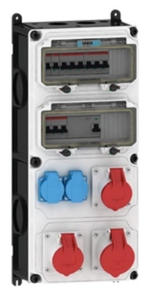 E-TERM - Steckdosenkombi VARIABOX WM 0012-2 FI063 IP44 VARIABOX-XL B230xH520xT213mm