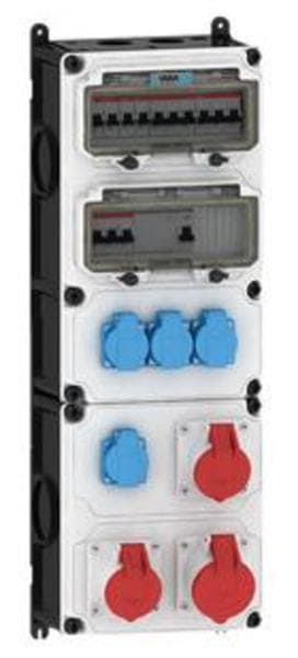 E-TERM - Steckdosenkombi VARIABOX WM 0012-4 FI063 IP54 VARIABOX-XXL B230xH650xT213mm