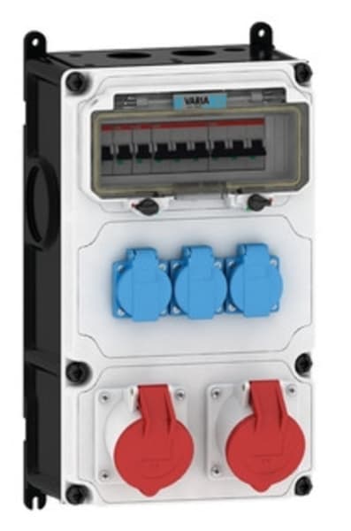 E-TERM - Steckdosenkombi VARIABOX WM 0020-3 FI000 IP44 VARIABOX-L B230xH390xT213mm