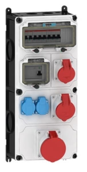 E-TERM - Steckdosenkombi VARIABOX WM 0111-2 FI063 IP44 VARIABOX-XL B230xH520xT229mm