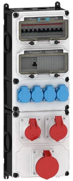 E-TERM - Steckdosenkombi VARIABOX WM 0111-4 FI063 IP44 VARIABOX-XXL B230xH650xT229mm