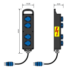 E-TERM - Vollgummiverteiler BL 0000-4 FI000 SKO PORTBOX Blockverteiler L450xB115xT95mm