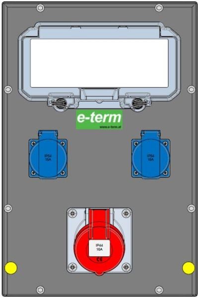 E-TERM - Vollgummiverteiler MODBOX WM 0001-2 FI040 IP44  MODBOX-midi B255xH384xT197mm