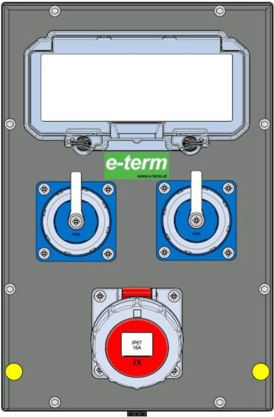 E-TERM - Vollgummiverteiler MODBOX WM 0001-2 FI040 IP67  MODBOX-midi B255xH384xT195mm