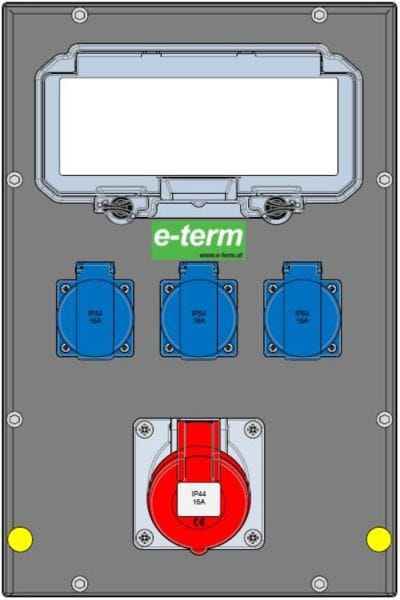 E-TERM - Vollgummiverteiler MODBOX WM 0001-3 FI000 IP44 MODBOX-midi B255xH384xT197mm