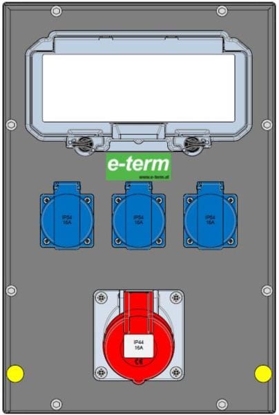 E-TERM - Vollgummiverteiler MODBOX WM 0001-3 FI040 IP44 MODBOX-midi B255xH384xT197mm