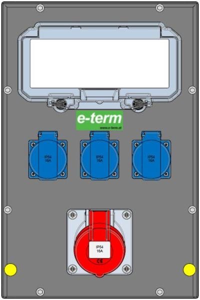 E-TERM - Vollgummiverteiler MODBOX WM 0001-3 FI040 IP54 MODBOX-midi B255xH384xT197mm