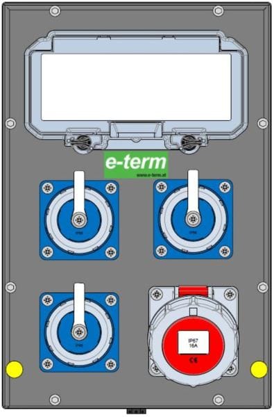 E-TERM - Vollgummiverteiler MODBOX WM 0001-3 FI040 IP67 MODBOX-midi B255xH384xT195mm