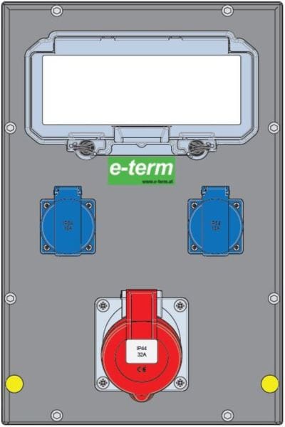 E-TERM - Vollgummiverteiler MODBOX WM 0010-2 FI040 IP44  MODBOX-midi B255xH384xT203mm