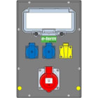 E-TERM - Vollgummiverteiler MODBOX WM 0010-2 FI040 IP44 RJ MODBOX-midi B255xH384xT203mm