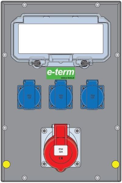 E-TERM - Vollgummiverteiler MODBOX WM 0010-3 FI040 IP44 MODBOX-midi B255xH384xT203mm