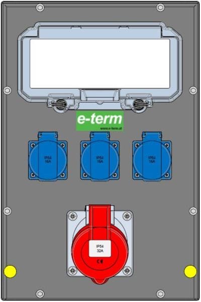 E-TERM - Vollgummiverteiler MODBOX WM 0010-3 FI040 IP54 MODBOX-midi B255xH384xT203mm
