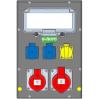 E-TERM - Vollgummiverteiler MODBOX WM 0011-2 FI040 IP44 RJ MODBOX-midi B255xH384xT203mm