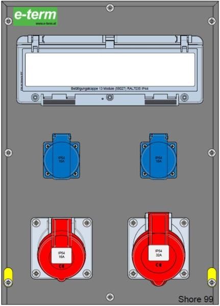 E-TERM - Vollgummiverteiler MODBOX WM 0011-2 FI040 IP54 MODBOX-L B300xH420xT243mm