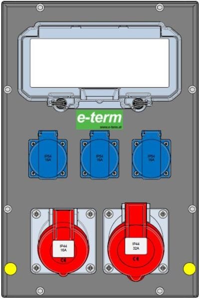 E-TERM - Vollgummiverteiler MODBOX WM 0011-3 FI000 IP44 MODBOX-midi B255xH384xT203mm
