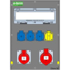 E-TERM - Vollgummiverteiler MODBOX WM 0011-3 FI040 IP44 RJ MODBOX-L B300xH420xT243mm