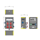 E-TERM - Vollgummiverteiler MODBOX WM 0022-4 FI63 IP44 MODBOX-L B300xH420xT243mm