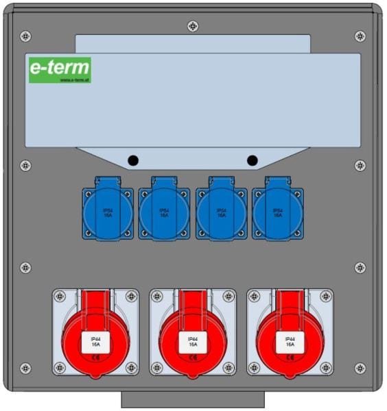 E-TERM - Vollgummiverteiler WM 0003-4 FI063 IP44 B370xH396xT225mm