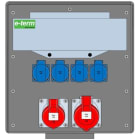 E-TERM - Vollgummiverteiler WM 0011-4 FI040 IP44 B370xH396xT225mm