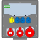 E-TERM - Vollgummiverteiler WM 0111-3 FI063 IP44 RJ B370xH396xT241mm