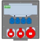 E-TERM - Vollgummiverteiler WM 0111-4 FI063 IP44 B370xH396xT241mm