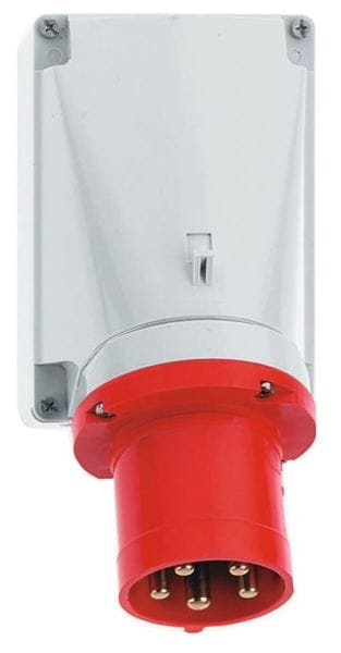 BALS - Wandgerätestecker 63A 4p 400V 6h IP44 24338