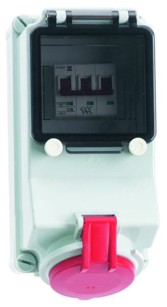 BALS - Wandsteckdose SL TE 32A 5p 400V 6h IP44 Ni 1597