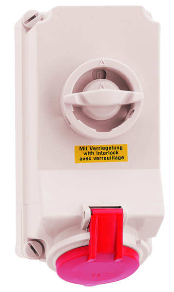 BALS - Wandsteckdose SL TE 32A 5p 400V 6h IP44 Ni 160181