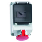 BALS - Wandsteckdose TE 63A 5p 400V 6h IP44 Ni 15017