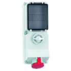 BALS - Wandsteckdose TE 63A 5p 400V 6h IP44 Ni 17060
