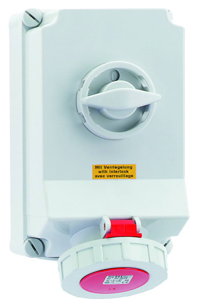 BALS - Wandsteckdose 63A 5p 400V 6h IP67/69 Ni 16602