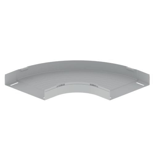 UNEX - 66 Flachbogen 90° grau RAL7035 60X300 U23X