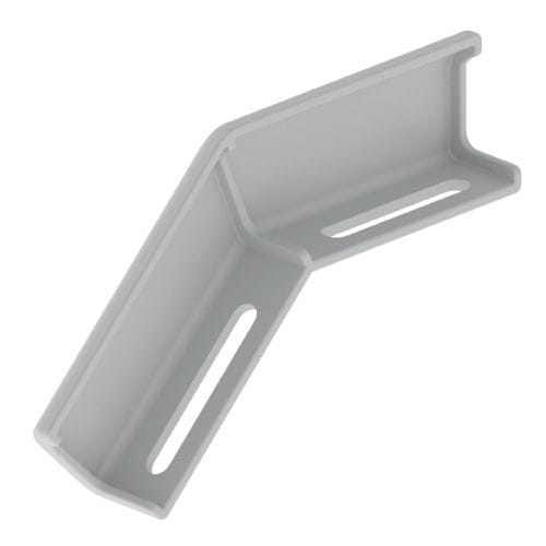UNEX - 66 Winkelverbinder fallend grau RAL7035 60 U23X