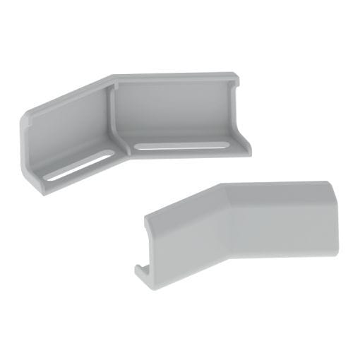 UNEX - 66 Winkelverbinder horizontal grau RAL7035 60 U23X